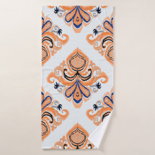 Farbenfrohe Kat-Muster im Vintagen Stil. Elegant Badehandtuch
