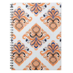 Farbenfrohe Kat-Muster im Vintagen Stil. Elegant Notizblock