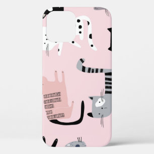 Farbenfrohe Kätzchen: Kindliches Rosa Vintage Case-Mate iPhone Hülle