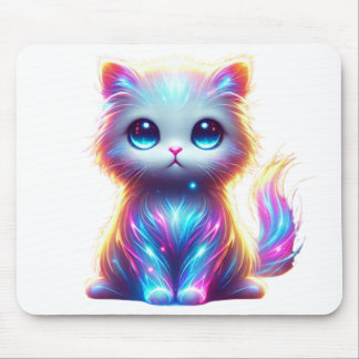 Farbenfrohe Katze Mousepad