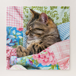 Farbenfrohe Katzendesigns - künstlerischer und spi Puzzle
