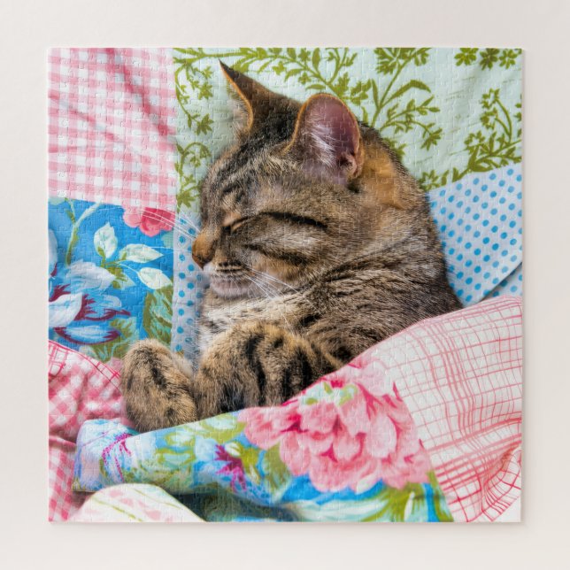 Farbenfrohe Katzendesigns - künstlerischer und spi Puzzle (Vertikal)