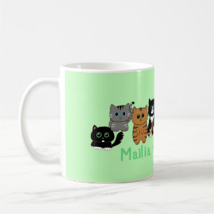 Farbenfrohe Kawaii Katzen Niedliches Cat Lover Ges Kaffeetasse