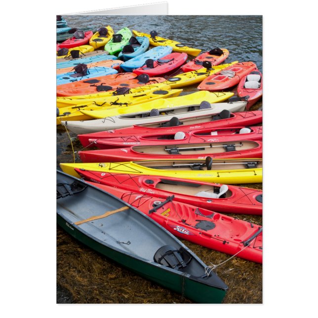 Farbenfrohe Kayaks (Vorne)