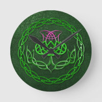 Farbenfrohe keltische Knot Thistle