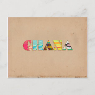 Farbenfrohe Kente Tuch aus Ghana Afrika Postkarte