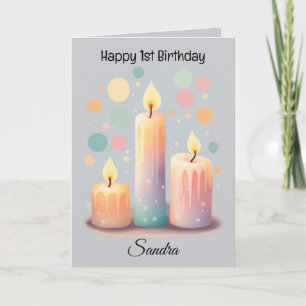 Farbenfrohe Kerzen Gerne zum Geburtstag Karte