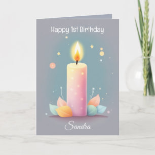Farbenfrohe Kerzen Gerne zum Geburtstag Karte