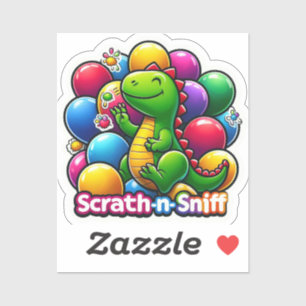 Farbenfrohe Kids’ Fun Ballon Dino Sticker