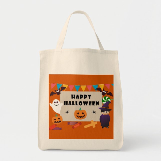 Farbenfrohe Kinder Kostüm Halloween-Party Tragetasche (Vorne)