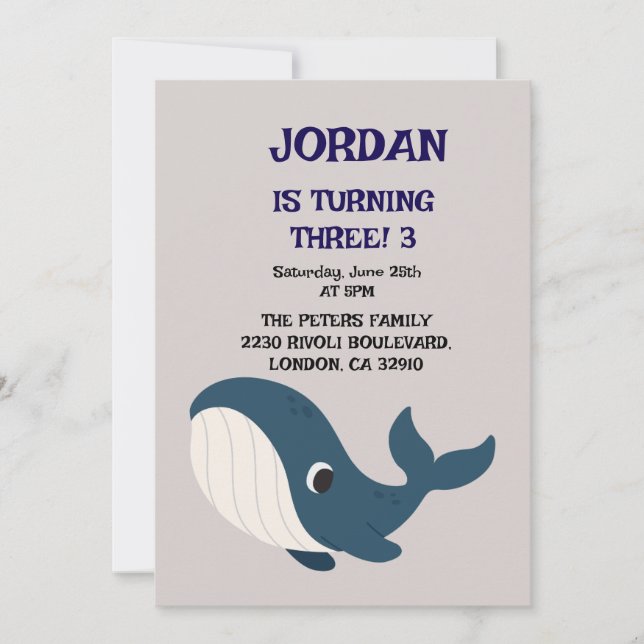 Farbenfrohe Kindergeburtstag Card EINLADUNG (Vorderseite)