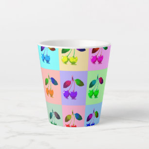 Farbenfrohe Kirchen - Pop Art Milchtasse