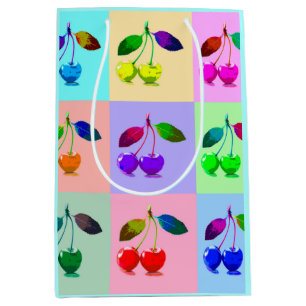 Farbenfrohe Kirchen - Pop Art Mittlere Geschenktüte
