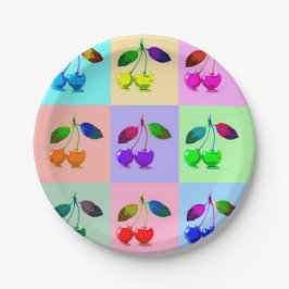 Farbenfrohe Kirchen - Pop Art Pappteller