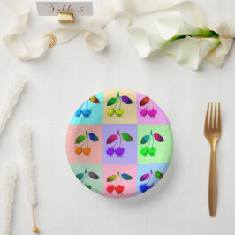 Farbenfrohe Kirchen - Pop Art Pappteller