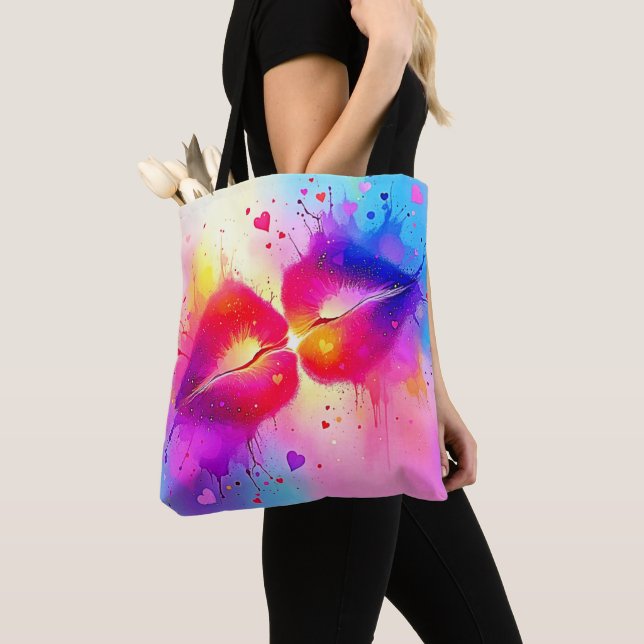 Farbenfrohe Kiss Splash Design (Von Nahem)