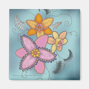 Farbenfrohe Kleidung Magnet