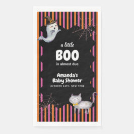Farbenfrohe kleine Boo Ghost Cat Kinderdusche Serviette
