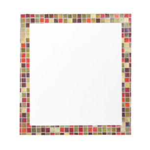 Farbenfrohe kleine Fliesen Notizblock