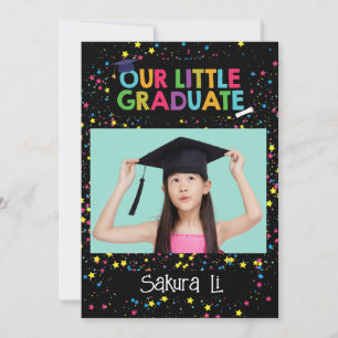 Farbenfrohe kleine Graduate Einladung
