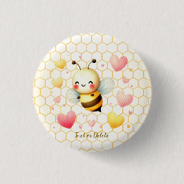 Farbenfrohe kleine Honey Bee Baby Dusche Niedlich Button