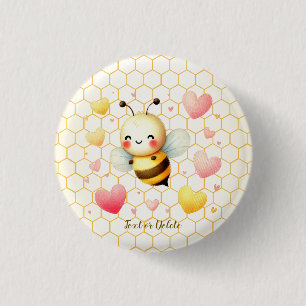 Farbenfrohe kleine Honey Bee Baby Dusche Niedlich Button