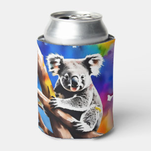 Farbenfrohe Koala Bear Watercolor Splash, Dosenkühler