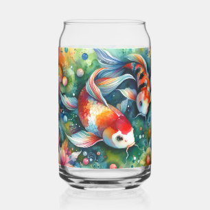 Farbenfrohe Koi Fisch Whimsisches Wasser Orange Aq Dosenglas