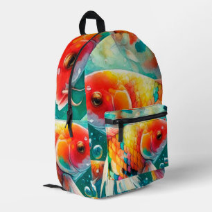 Farbenfrohe Koi Fish Rucksack