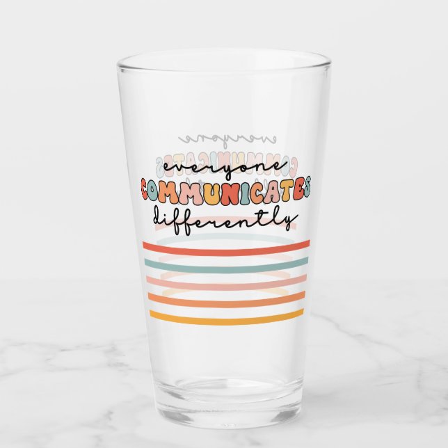 Farbenfrohe Kommunikation Glas (Vorderseite)