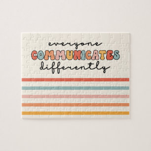 Farbenfrohe Kommunikation Puzzle