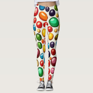 Farbenfrohe Konditorei: Artwork der Rundkandies Leggings