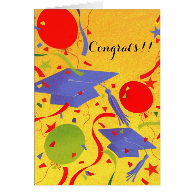 Farbenfrohe Konfetti Abschluss individuell anpassb (Vorne)