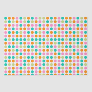 Farbenfrohe Konfetti Polka Punkte Retro 60er Art Seidenpapier