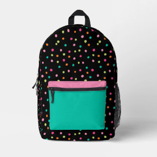 Farbenfrohe Konfetti-Sprinklen polka dot rainbow P Bedruckter Rucksack