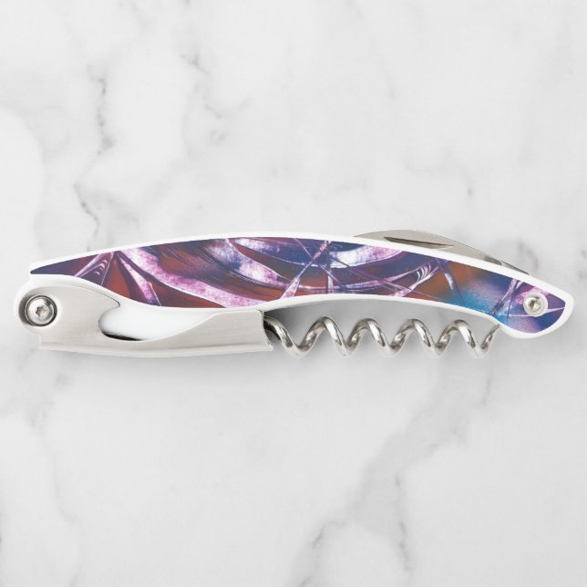 Farbenfrohe Kontrastschleife Kellnermesser (Vorderseite)