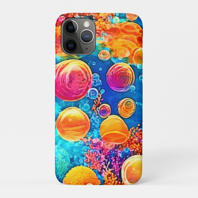 Farbenfrohe Korallenriff-Blasen Case-Mate iPhone Hülle (Rückseite)