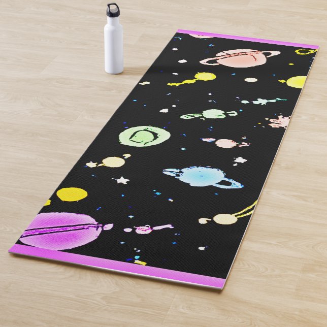 Farbenfrohe, kosmische Himmelsschläfer-Muster Yogamatte (Beispiel)
