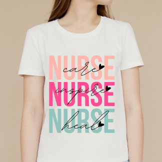Farbenfrohe Krankenpflege Inspiriere Heilung T-Shirt