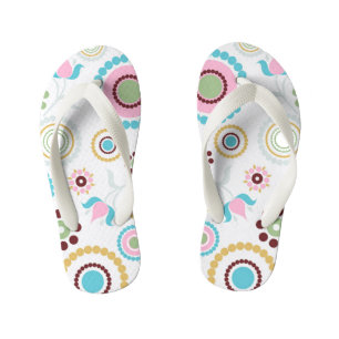 Farbenfrohe Kreise Kid's Flip Flops