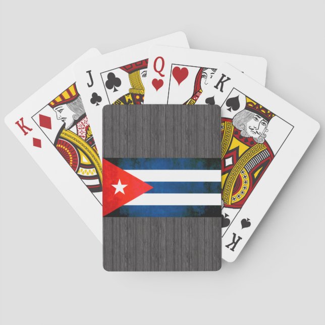 Farbenfrohe kubanische Flagge Spielkarten (Rückseite)