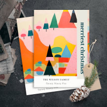 Farbenfrohe, kühne Retro Abstrakte Weihnachtslands