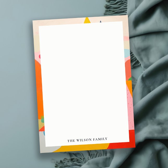 Farbenfrohe, kühne Retro Abstrakte Weihnachtslands Mitteilungskarte (Von Creator hochgeladen)