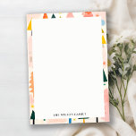Farbenfrohe, kühne Retro Abstrakte Weihnachtslands Mitteilungskarte<br><div class="desc">Wenn Sie weitere Anpassungen benötigen,  schreiben Sie mir bitte an yellowfebstudio@gmail.com.</div>