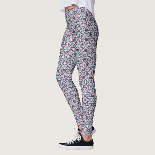 Farbenfrohe Kunst Deko Muster. Leggings (Links)