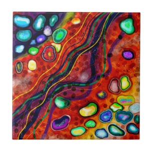 Farbenfrohe Kunst   Fliese