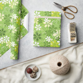 Farbenfrohe Kunst Illustration Natur Blumenmuster Geschenkpapier