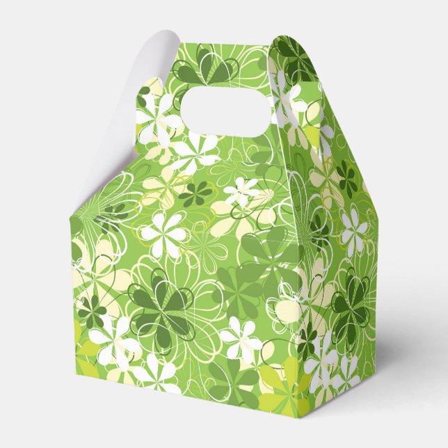 Farbenfrohe Kunst Illustration Natur Blumenmuster Geschenkschachtel (Vorderseite)