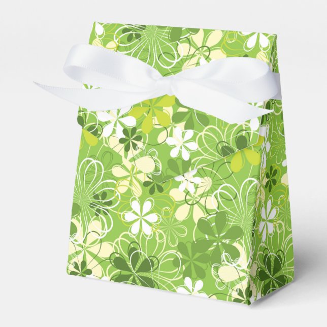 Farbenfrohe Kunst Illustration Natur Blumenmuster Geschenkschachtel (Vorderseite)