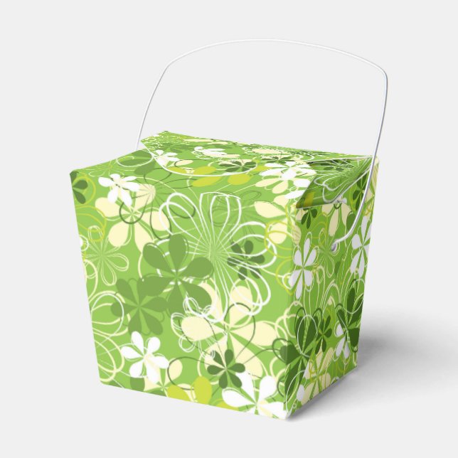 Farbenfrohe Kunst Illustration Natur Blumenmuster Geschenkschachtel (Vorderseite)